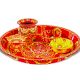 Handicraft Stainless Steel Pooja Thali - Set of 5